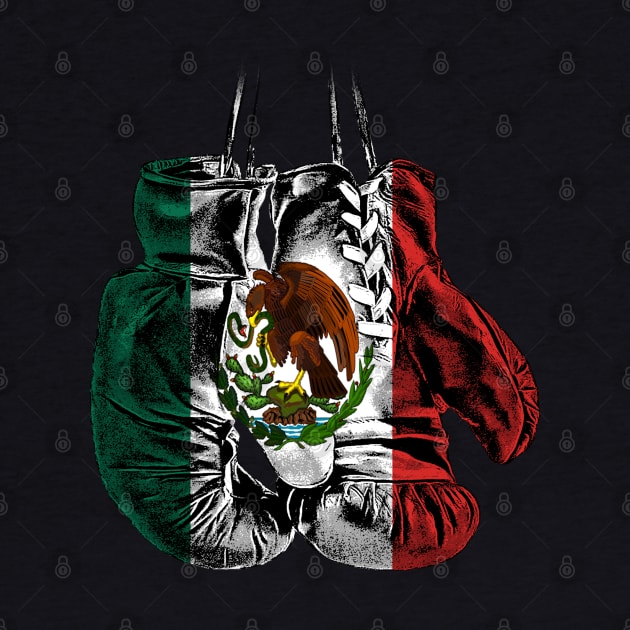 Boxing Gloves Mexico Flag by jawiqonata